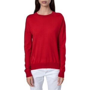 Zadig & Voltare Cici Patch Heart Sweater Red size Medium